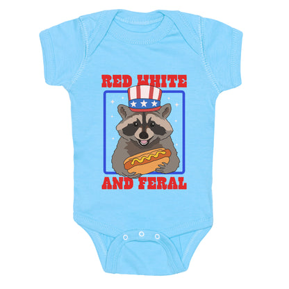 Red White And Feral Baby One-Piece