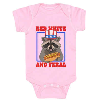 Red White And Feral Baby One-Piece