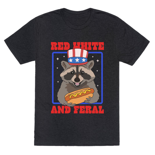 Red White And Feral Unisex Triblend Tee
