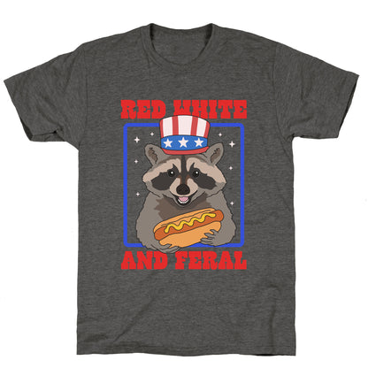 Red White And Feral Unisex Triblend Tee