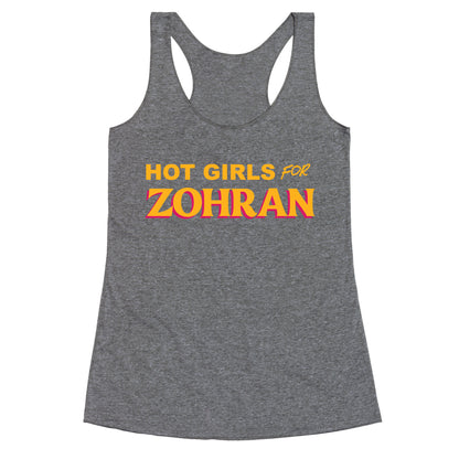 Hot Girls For Zohran Racerback Tank