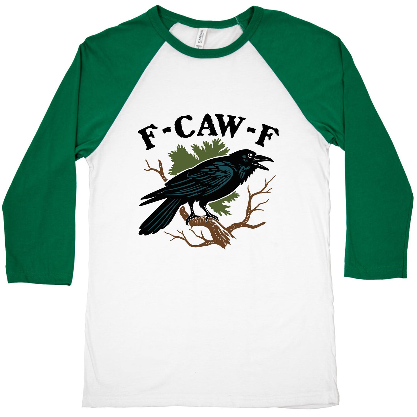 F Caw F Baseball Tee