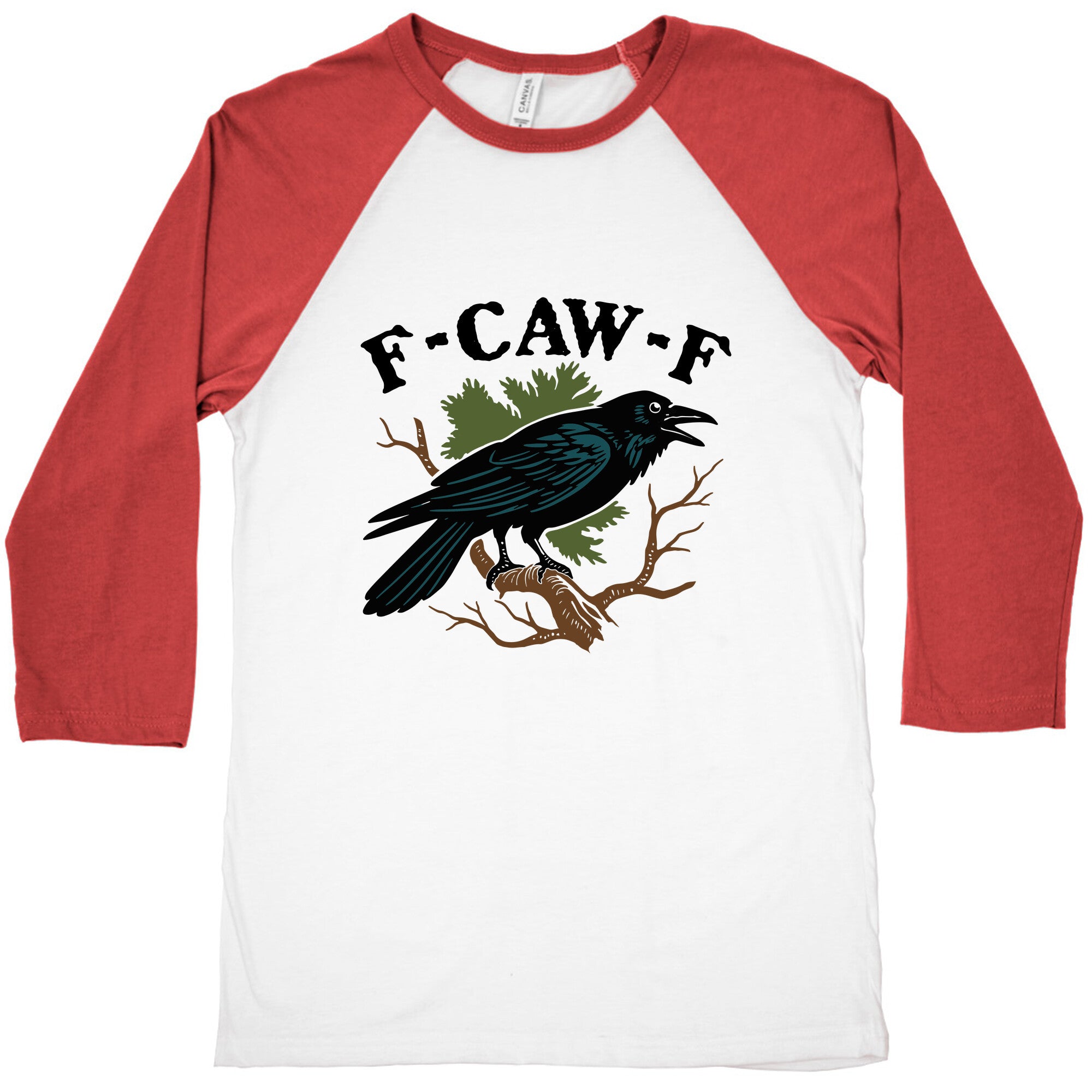 F Caw F Baseball Tee