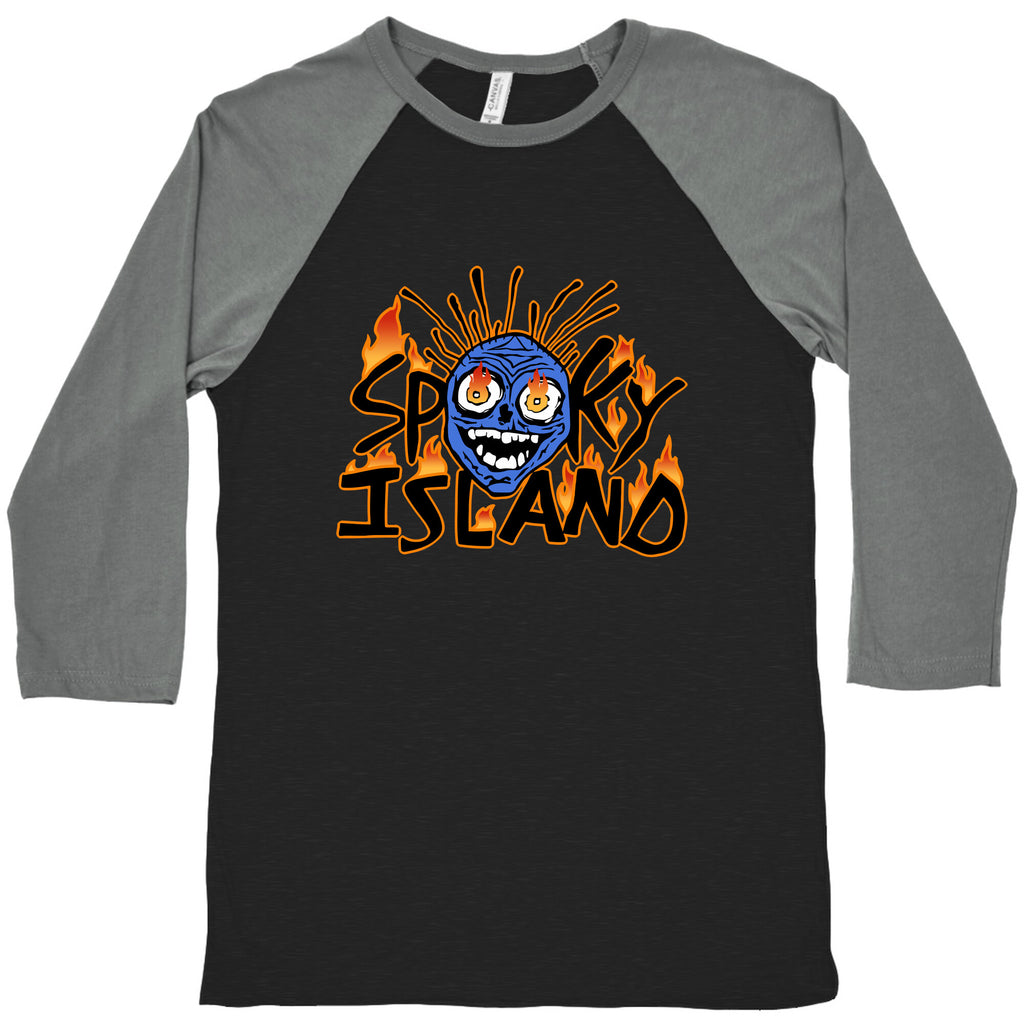 Spooky Island Baseball Tee