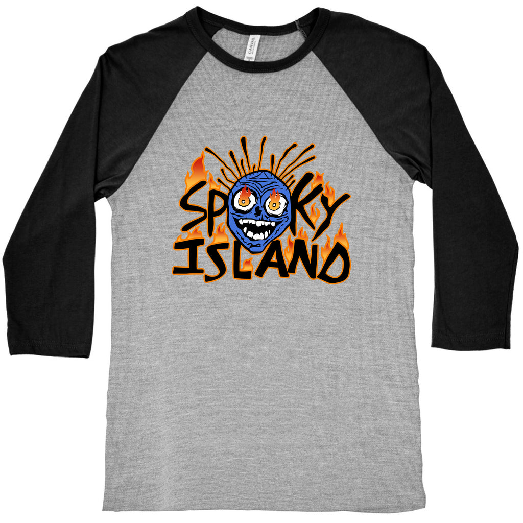 Spooky Island Baseball Tee
