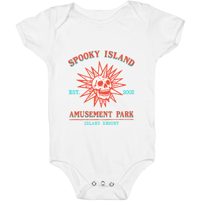 Spooky Island Retro Baby One-Piece