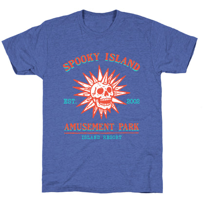 Spooky Island Retro Unisex Triblend Tee