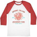 Spooky Island Retro Baseball Tee