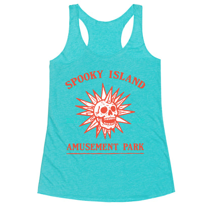 Spooky Island Retro Racerback Tank