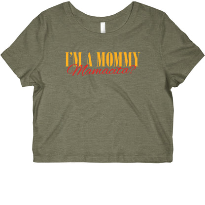 Mamacita Mom of a Human Womens Slim Fit Crop Top Tee
