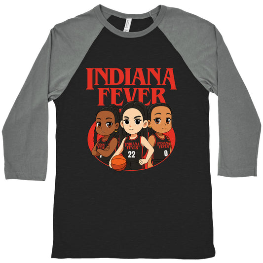 Indiana Fever Stranger Things Baseball Tee