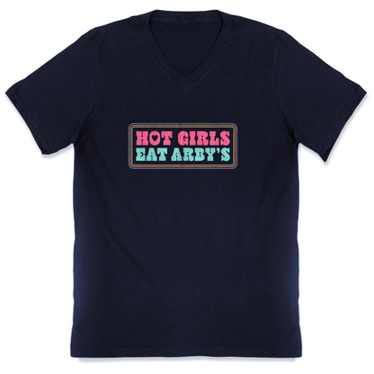 Hot Girls Eat Arbys Colorful V-Neck