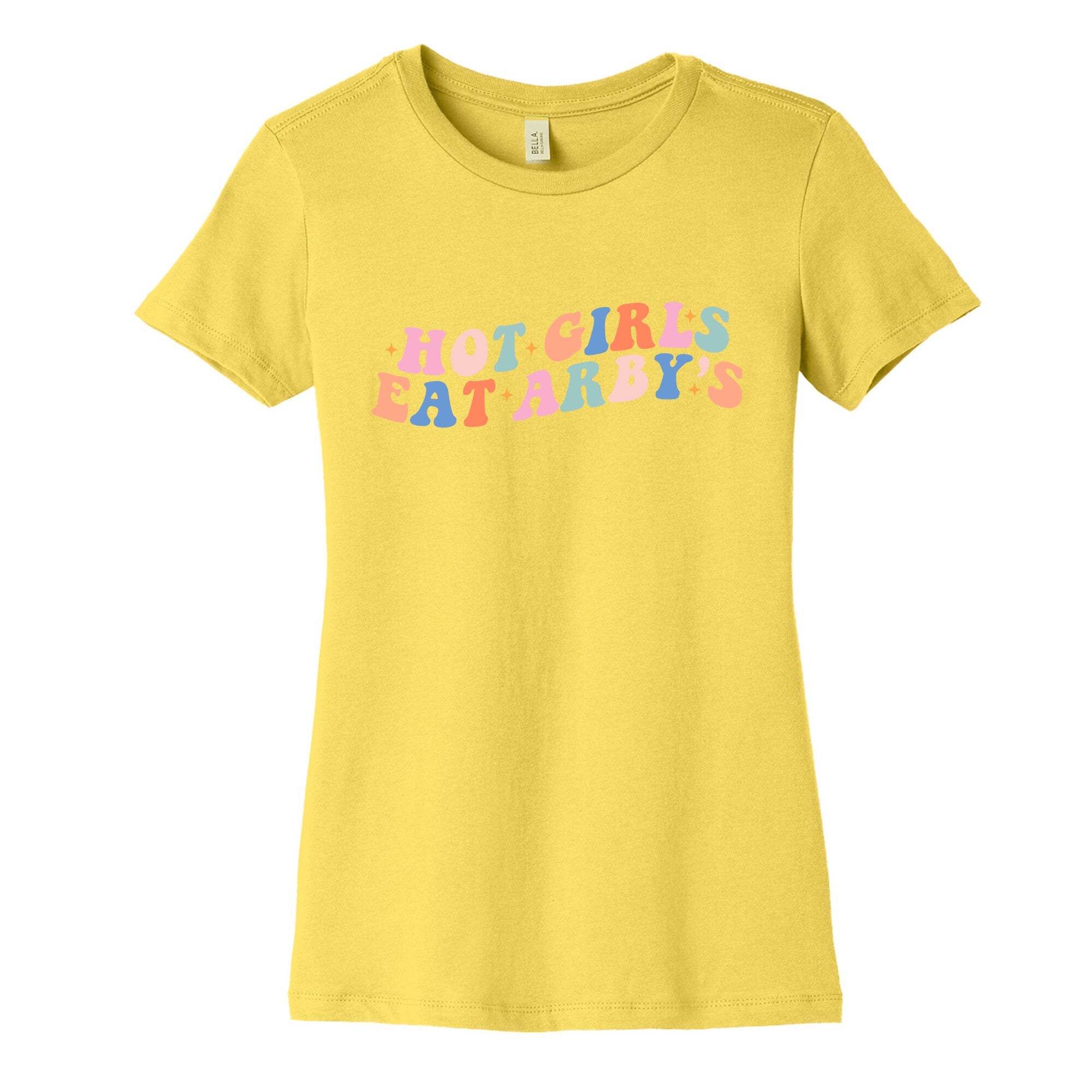 Hot Girls Eat Arbys Retro Womens Cotton Tee