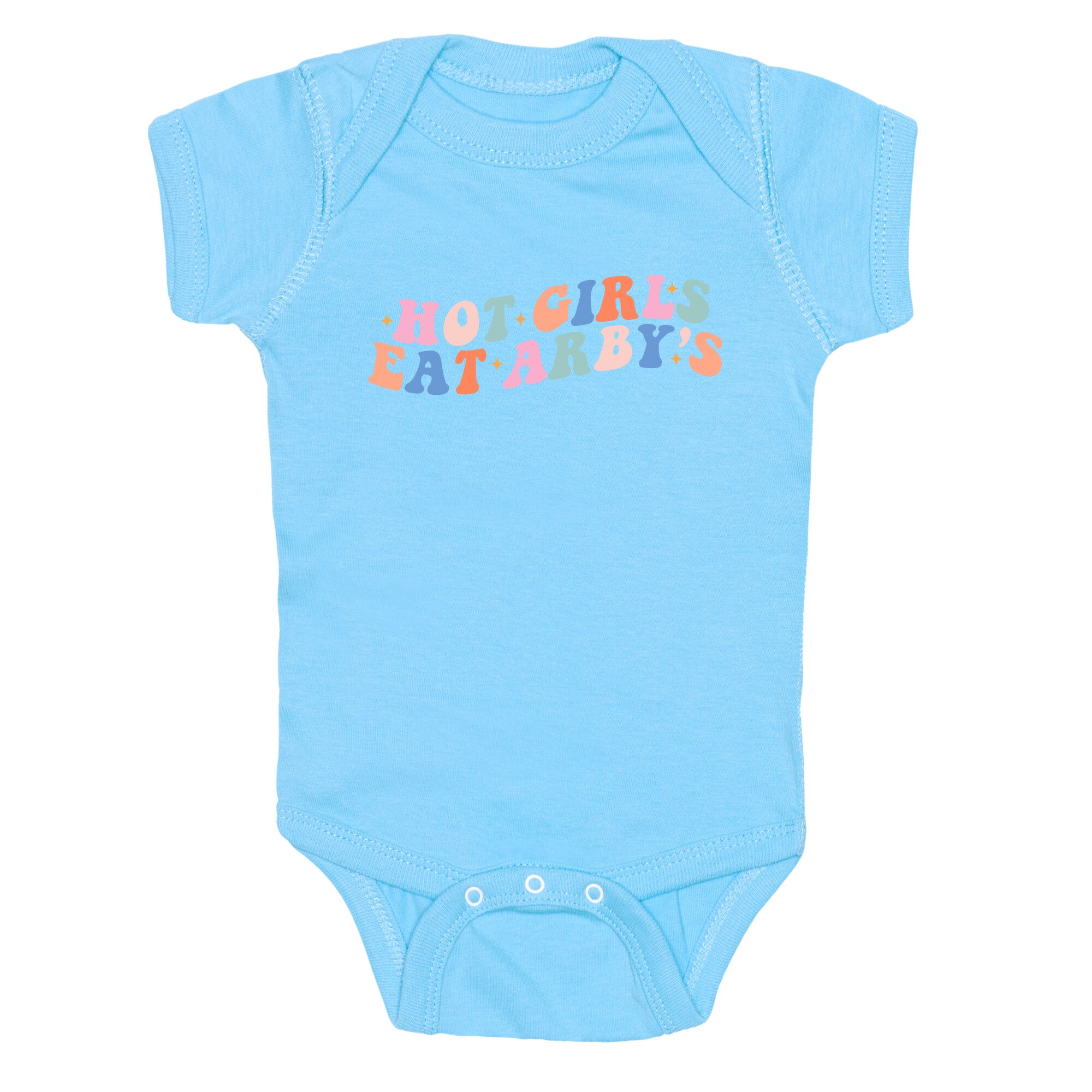 Hot Girls Eat Arbys Retro Baby One-Piece