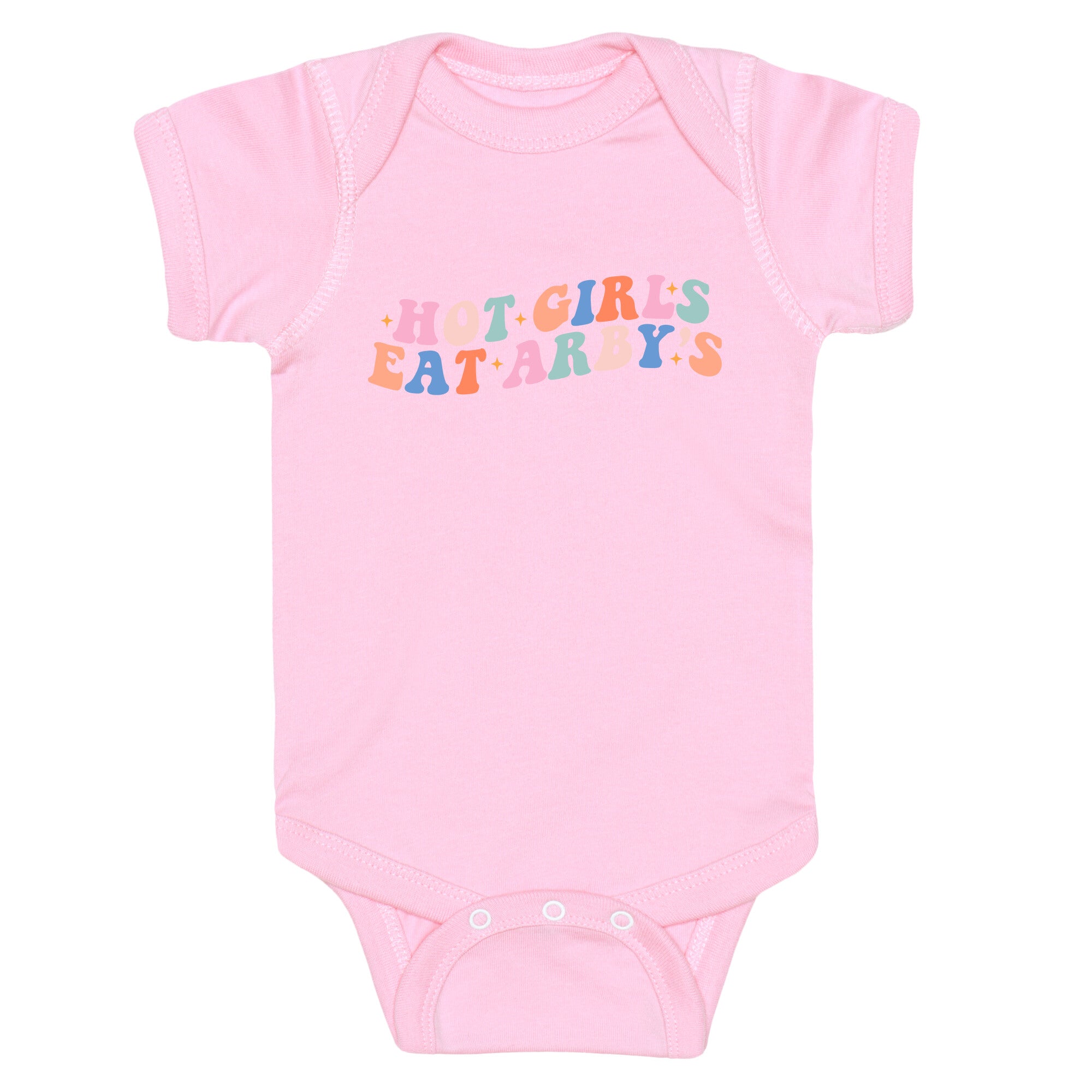 Hot Girls Eat Arbys Retro Baby One-Piece