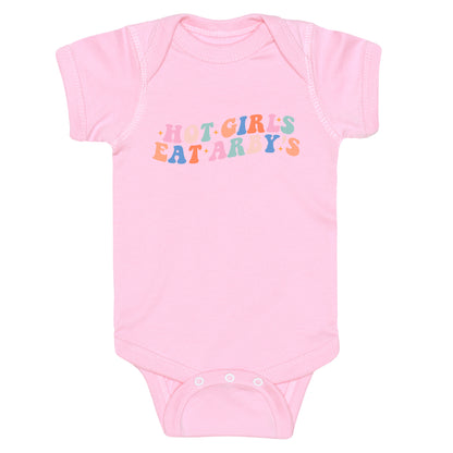 Hot Girls Eat Arbys Retro Baby One-Piece