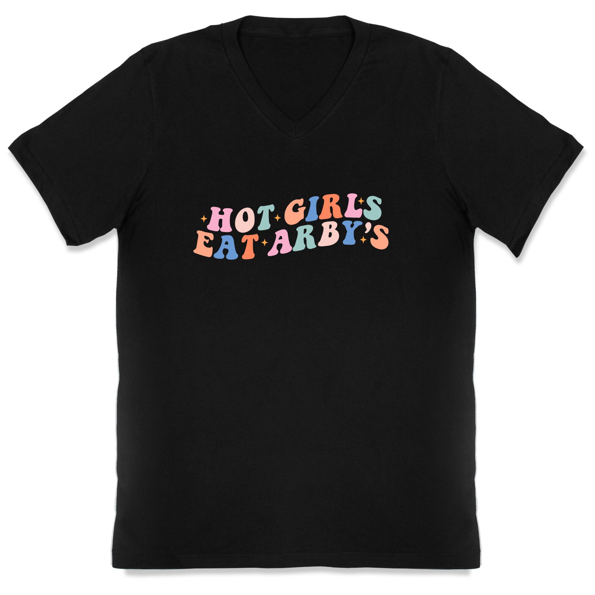 Hot Girls Eat Arbys Retro V-Neck