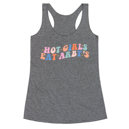 Hot Girls Eat Arbys Retro Racerback Tank