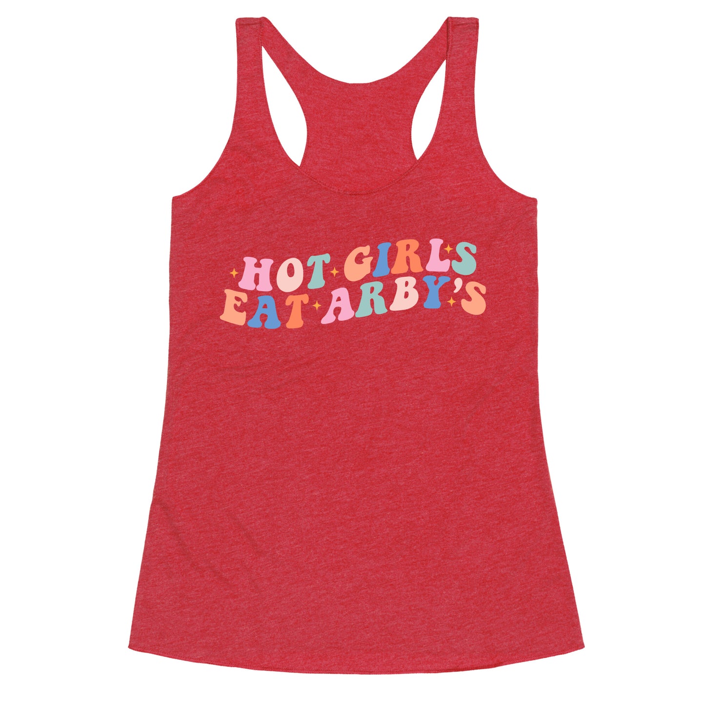 Hot Girls Eat Arbys Retro Racerback Tank