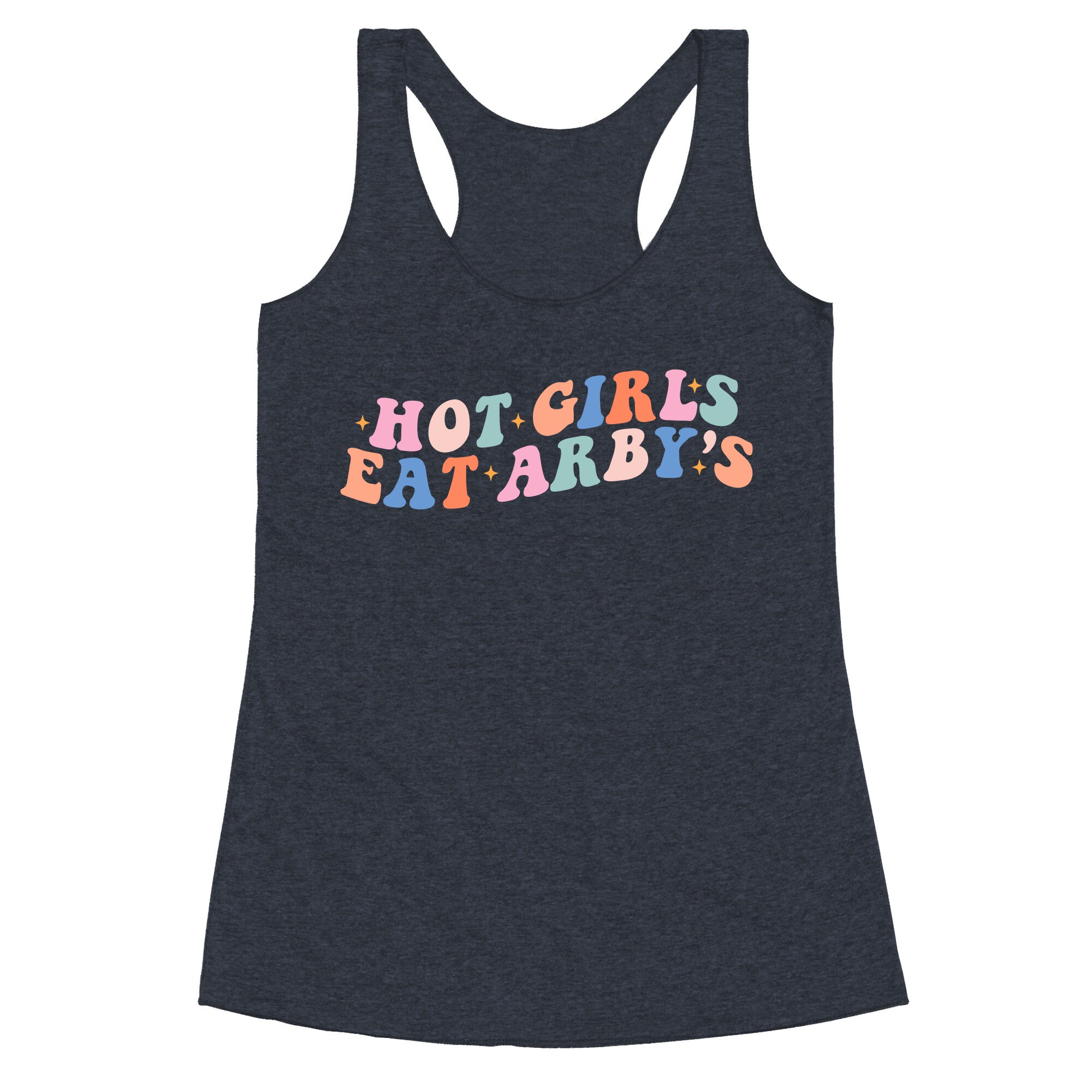 Hot Girls Eat Arbys Retro Racerback Tank