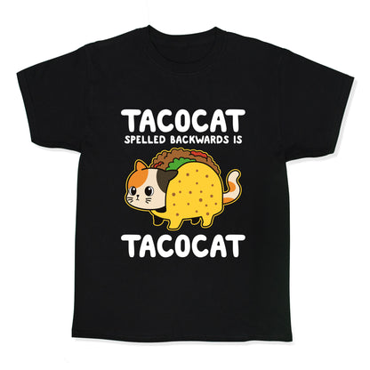 Tacocat Spelled Backwards Kids Tee