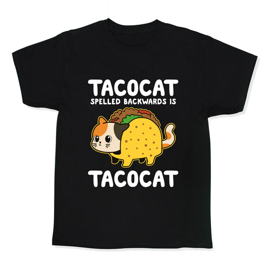 Tacocat Spelled Backwards Kids Tee