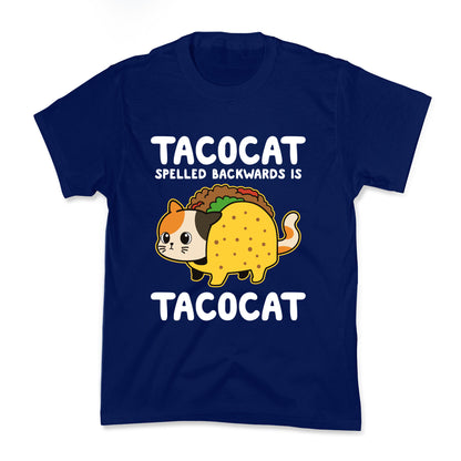 Tacocat Spelled Backwards Kids Tee