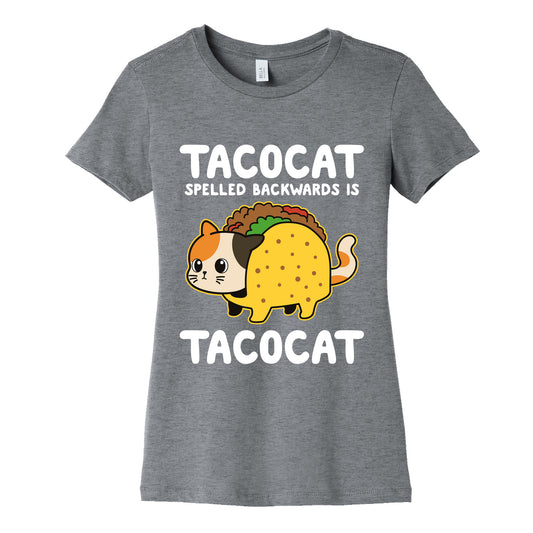 Tacocat Spelled Backwards Womens Cotton Tee