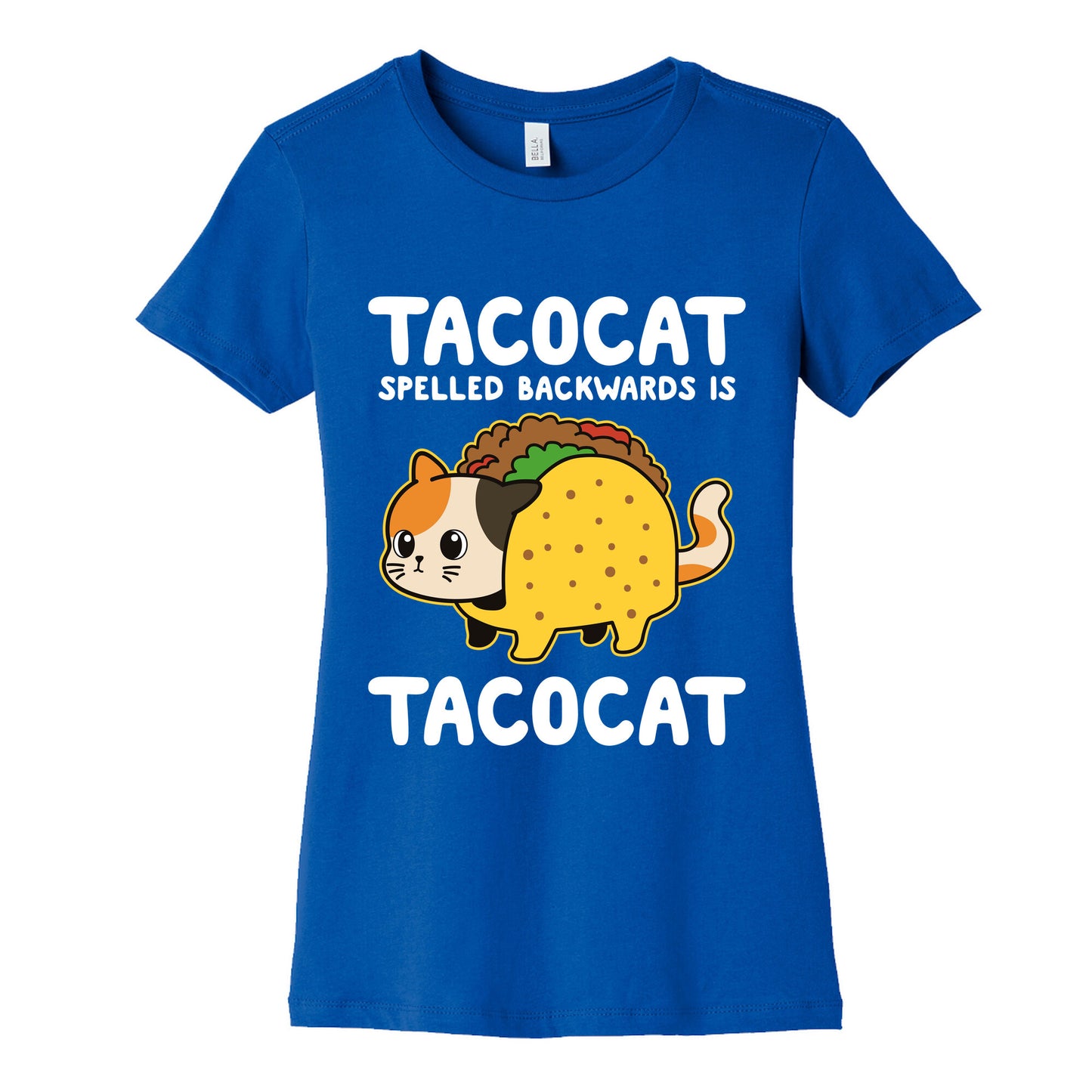 Tacocat Spelled Backwards Womens Cotton Tee