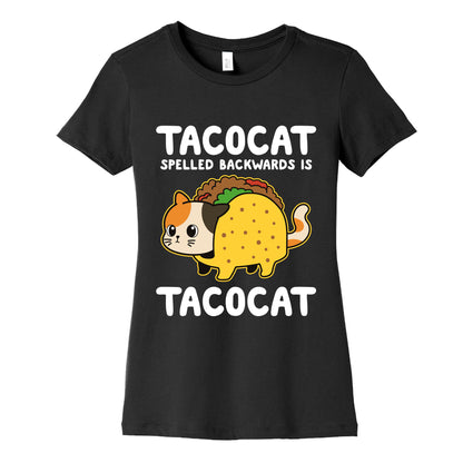 Tacocat Spelled Backwards Womens Cotton Tee