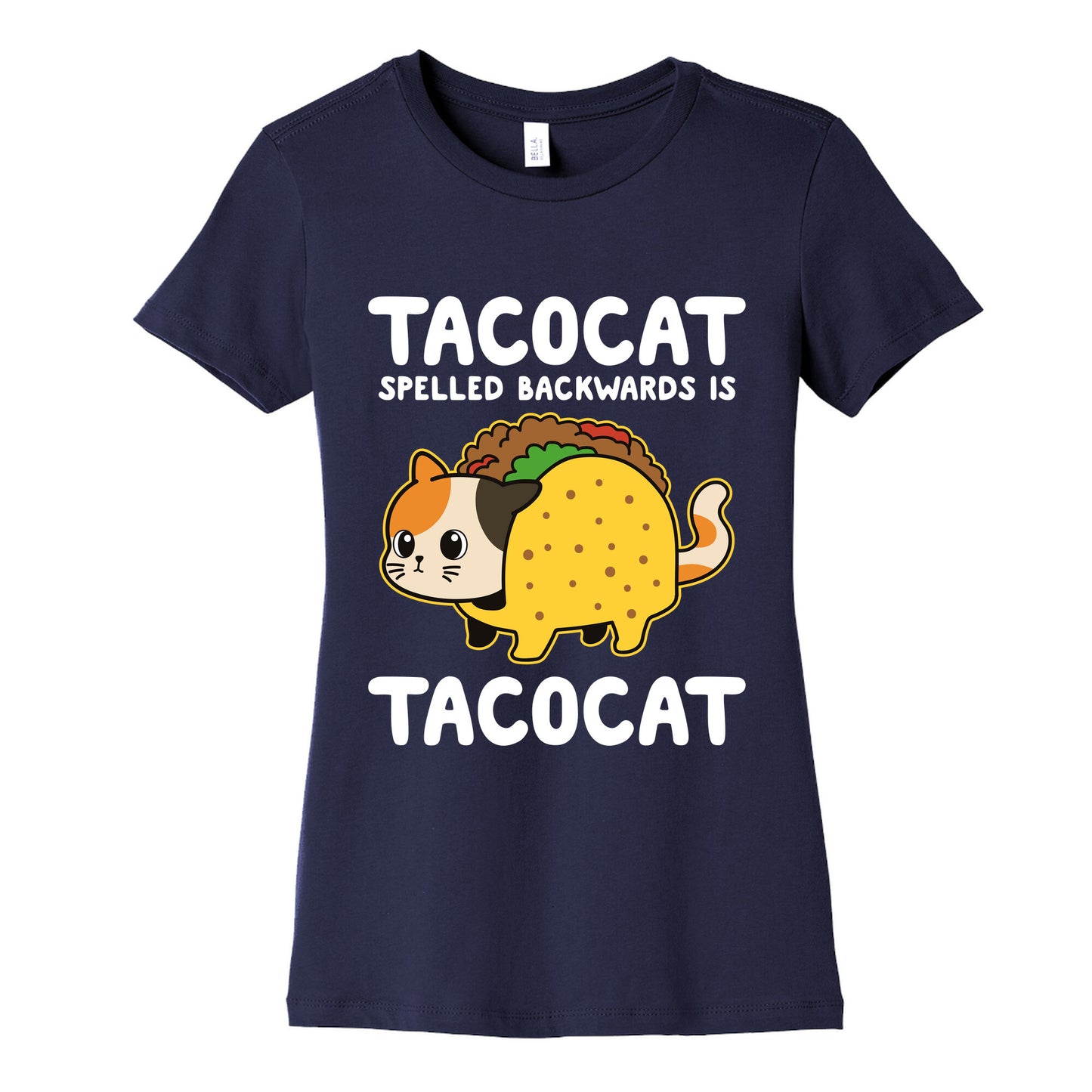Tacocat Spelled Backwards Womens Cotton Tee