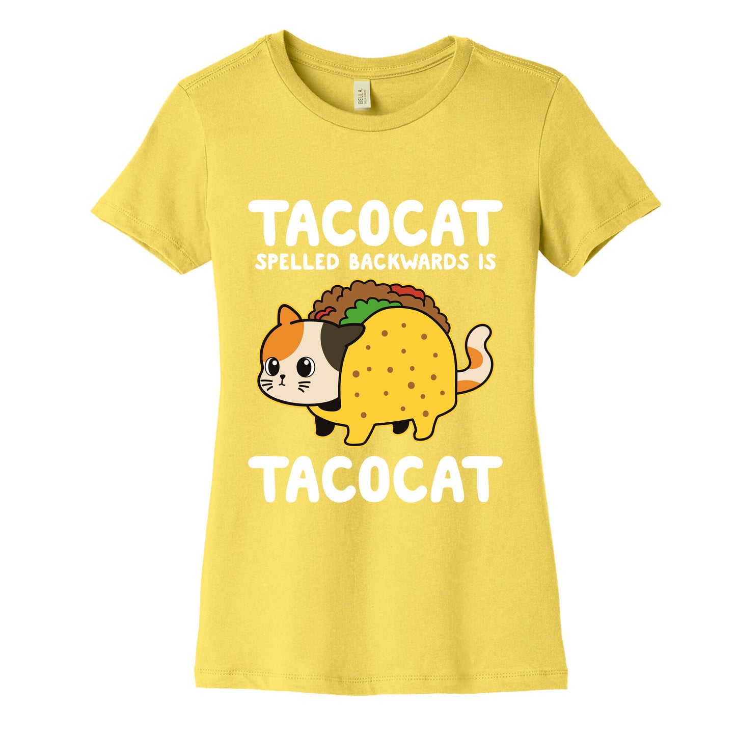 Tacocat Spelled Backwards Womens Cotton Tee