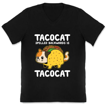 Tacocat Spelled Backwards V-Neck