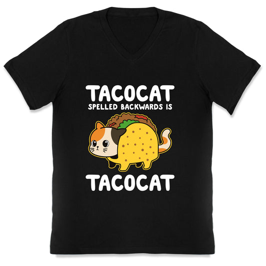 Tacocat Spelled Backwards V-Neck