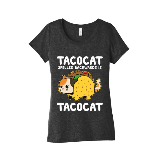 Tacocat Spelled Backwards Womens Triblend Tee