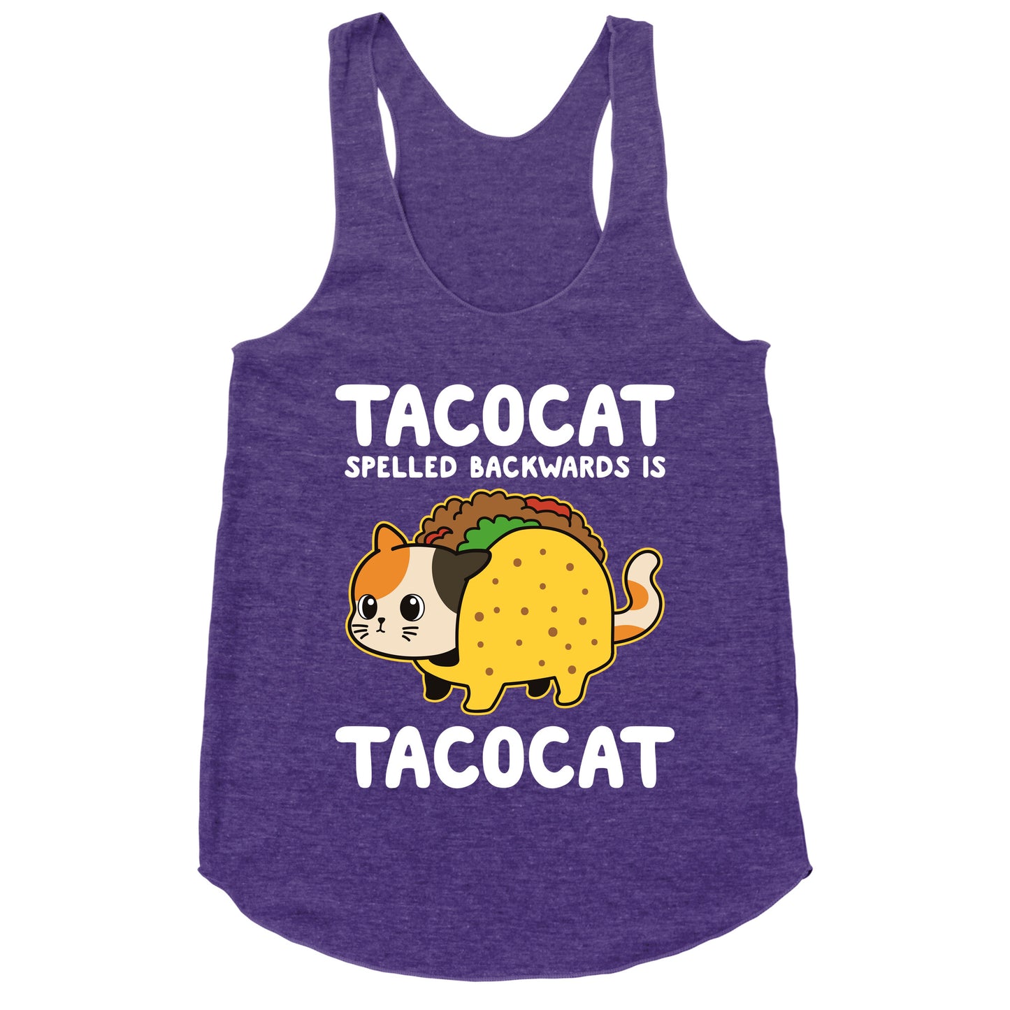 Tacocat Spelled Backwards Racerback Tank