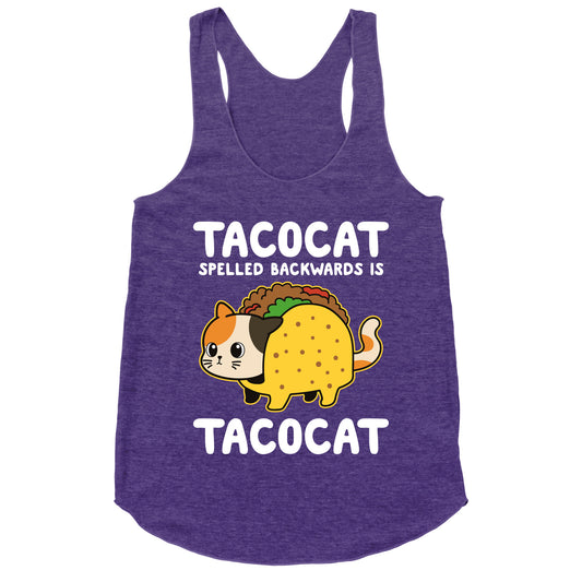 Tacocat Spelled Backwards Racerback Tank