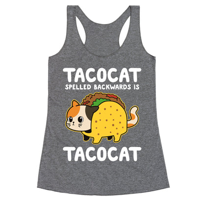 Tacocat Spelled Backwards Racerback Tank
