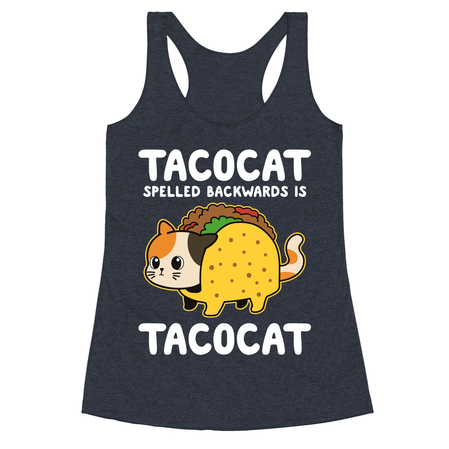 Tacocat Spelled Backwards Racerback Tank