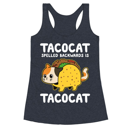 Tacocat Spelled Backwards Racerback Tank