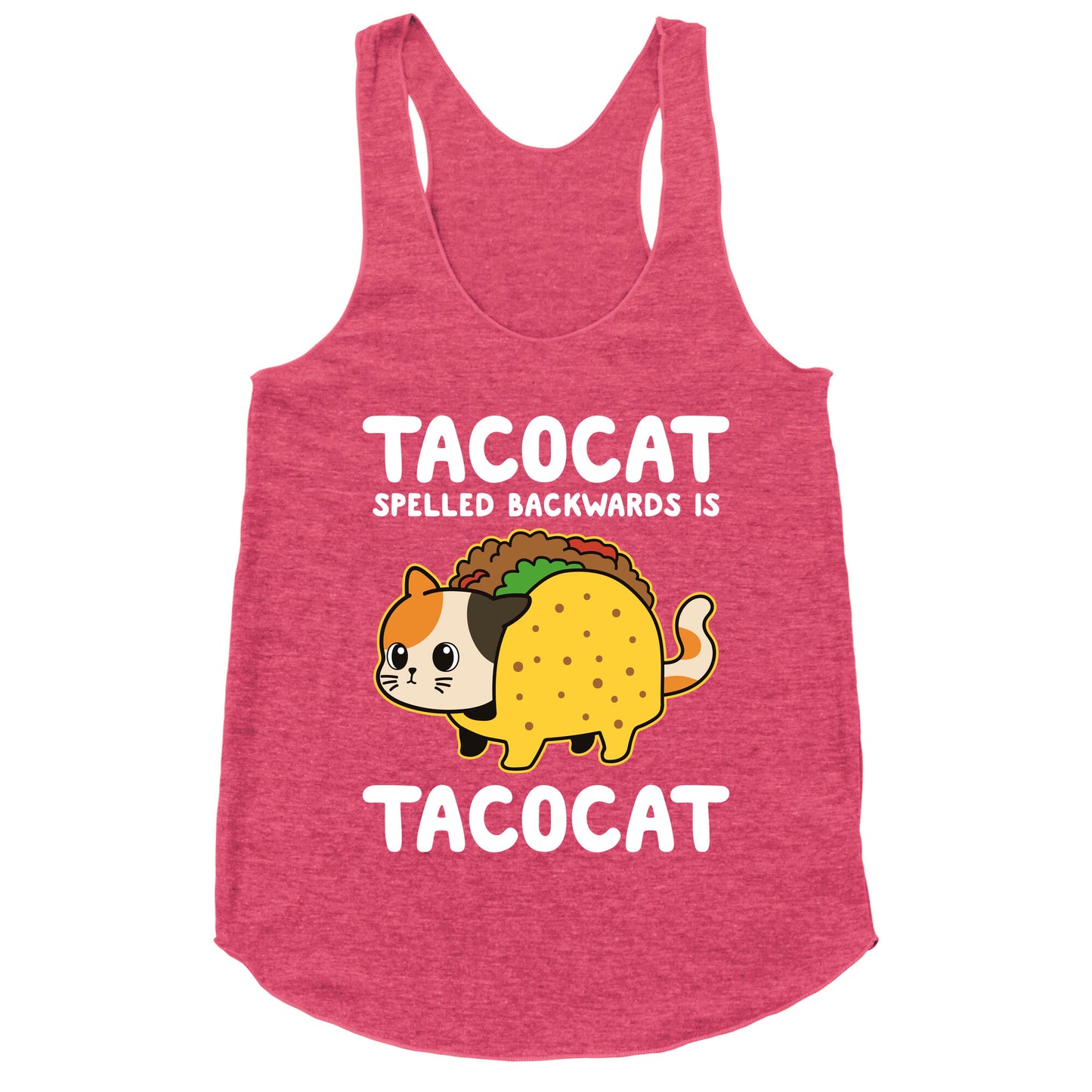 Tacocat Spelled Backwards Racerback Tank