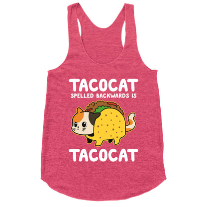 Tacocat Spelled Backwards Racerback Tank