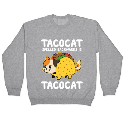 Tacocat Spelled Backwards Crewneck Sweatshirt
