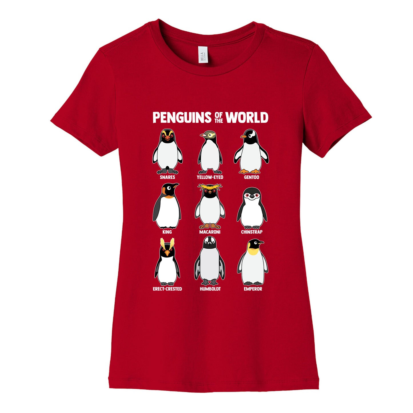 Penguins of the World Womens Cotton Tee