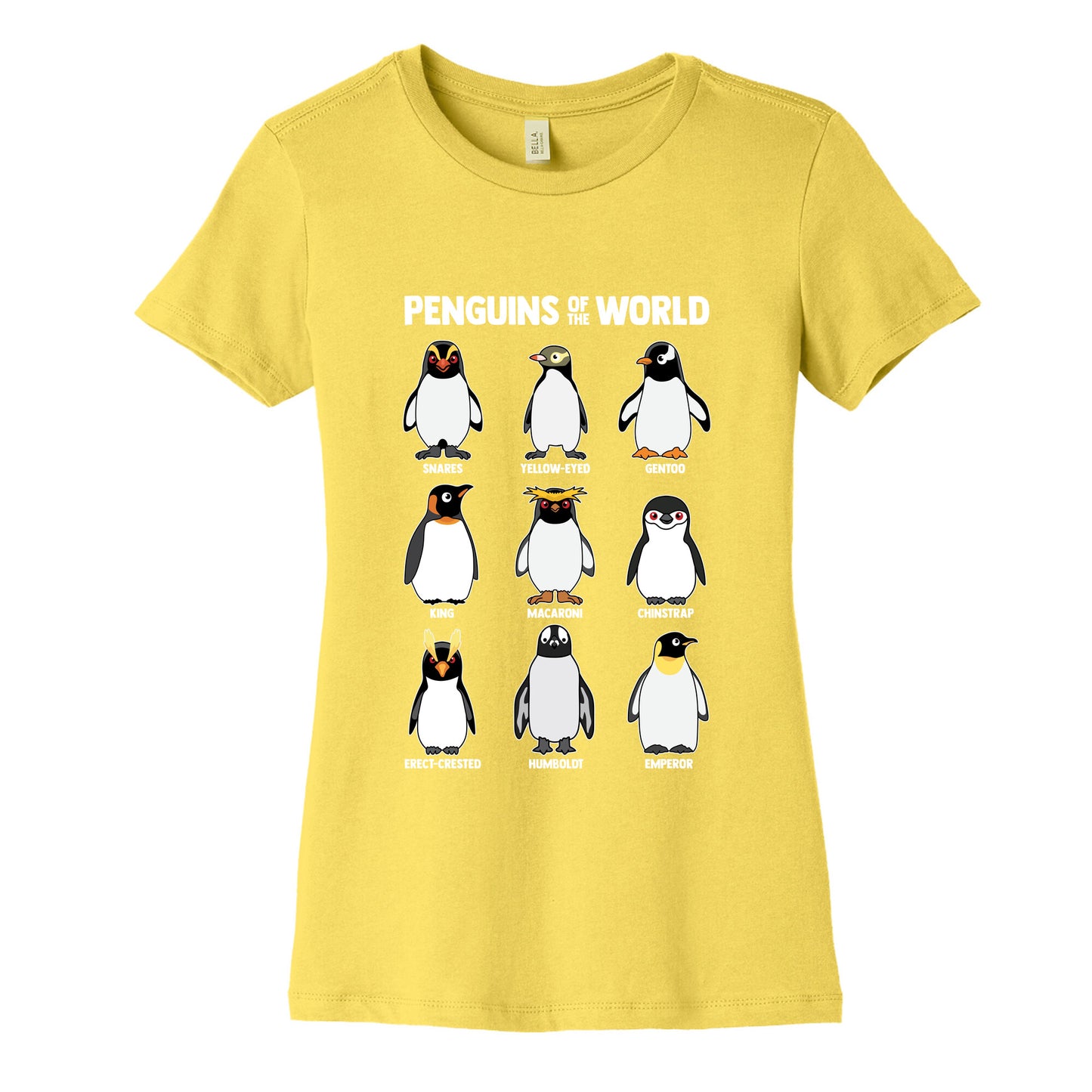 Penguins of the World Womens Cotton Tee