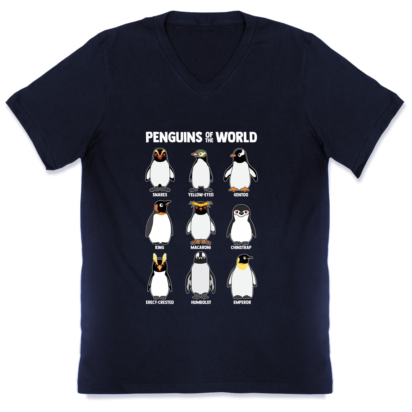 Penguins of the World V-Neck