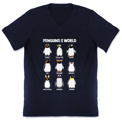 Penguins of the World V-Neck