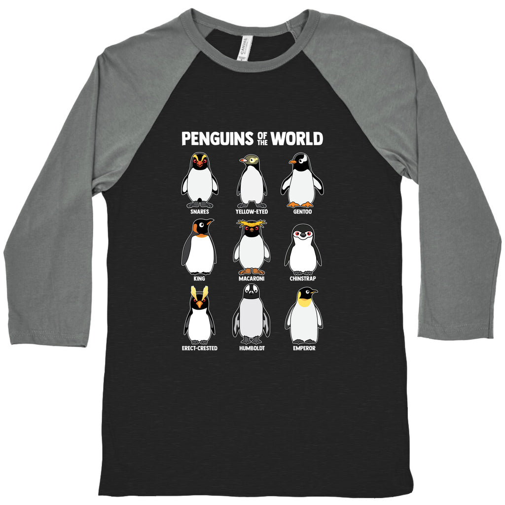 Penguins of the World Baseball Tee