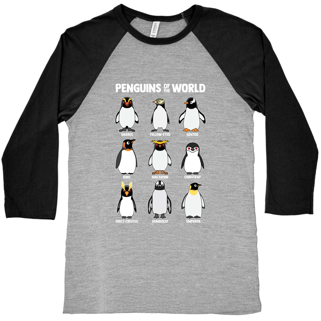 Penguins of the World Baseball Tee