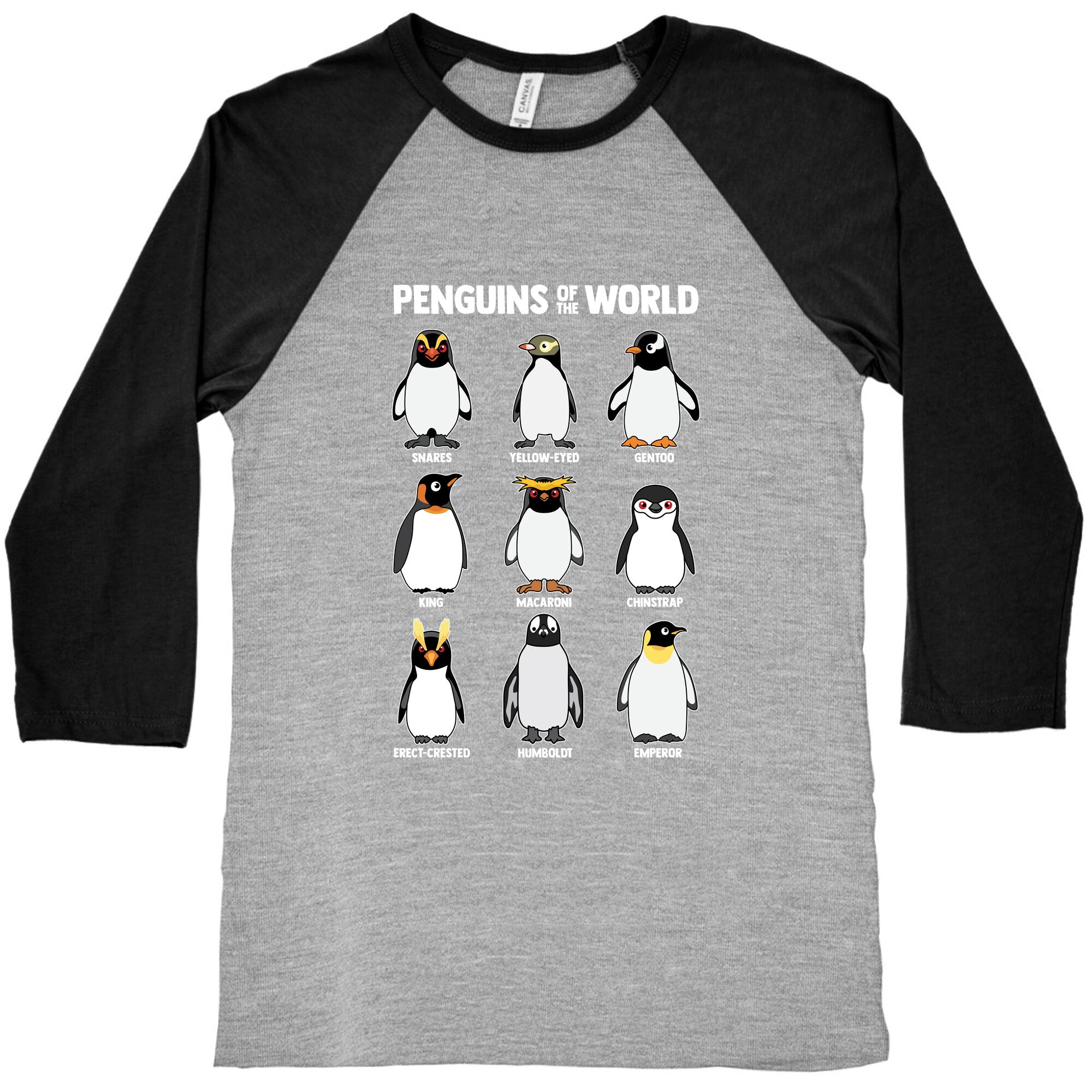 Penguins of the World Baseball Tee